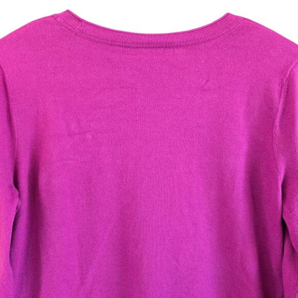 J.Jill Womens Medium Fuchsia Long Sleeve Sweater Top Cotton Blend Tunic - Picture 4 of 8